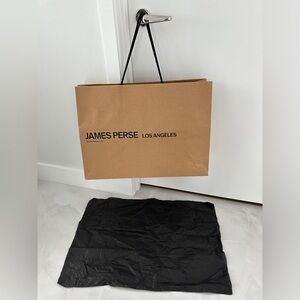 XL James Perse Los Angeles Shopping Bag Tissue Paper Logo Sticker PRICED TO SELL